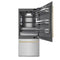 Autograph Edition 36 In. 19.8 Cu. Ft. Built-in Bottom Freezer Refrigerator With Water Dispenser And Ice Maker In Satin Stainless Steel With Graphite Gray Interior And Champagne Bronze Accents