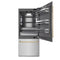 Autograph Edition 36 In. 19.8 Cu. Ft. Built-in Bottom Freezer Refrigerator With Water Dispenser And Ice Maker In Satin Stainless Steel With Graphite Gray Interior And Polished Gold Accents