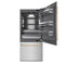 Autograph Edition 36 In. 19.8 Cu. Ft. Built-in Bottom Freezer Refrigerator With Water Dispenser And Ice Maker In Satin Stainless Steel With Graphite Gray Interior And Polished Gold Accents