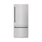 Autograph Edition 36 In. 19.8 Cu. Ft. Built-in Bottom Freezer Refrigerator With Water Dispenser And Ice Maker In Satin Stainless Steel With Graphite Gray Interior And Matte Black Accents