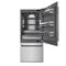 Autograph Edition 36 In. 19.8 Cu. Ft. Built-in Bottom Freezer Refrigerator With Water Dispenser And Ice Maker In Satin Stainless Steel With Graphite Gray Interior And Matte Black Accents