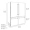 Autograph Edition 72 In. 39.6 Cu. Ft. French Door Built-in Bottom Freezer Refrigerator With Water Dispensers And Ice Makers In Satin Stainless Steel With Graphite Gray Interior And Polished Gold Accents