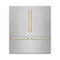 Autograph Edition 72 In. 39.6 Cu. Ft. French Door Built-in Bottom Freezer Refrigerator With Water Dispensers And Ice Makers In Satin Stainless Steel With Graphite Gray Interior And Polished Gold Accents