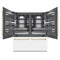 Autograph Edition 72 In. 39.6 Cu. Ft. French Door Built-in Bottom Freezer Refrigerator With Water Dispensers And Ice Makers In White Matte With Graphite Gray Interior And Champagne Bronze Accents