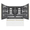 Autograph Edition 72 In. 39.6 Cu. Ft. French Door Built-in Bottom Freezer Refrigerator With Water Dispensers And Ice Makers In White Matte With Graphite Gray Interior And Champagne Bronze Accents
