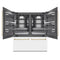 Autograph Edition 72 In. 39.6 Cu. Ft. French Door Built-in Bottom Freezer Refrigerator With Water Dispensers And Ice Makers In White Matte With Graphite Gray Interior And Champagne Bronze Accents