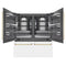 Autograph Edition 72 In. 39.6 Cu. Ft. French Door Built-in Bottom Freezer Refrigerator With Water Dispensers And Ice Makers In White Matte With Graphite Gray Interior And Polished Gold Accents