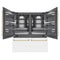 Autograph Edition 72 In. 39.6 Cu. Ft. French Door Built-in Bottom Freezer Refrigerator With Water Dispensers And Ice Makers In White Matte With Graphite Gray Interior And Polished Gold Accents