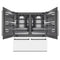 Autograph Edition 72 In. 39.6 Cu. Ft. French Door Built-in Bottom Freezer Refrigerator With Water Dispensers And Ice Makers In White Matte With Graphite Gray Interior And Matte Black Accents