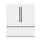 Autograph Edition 72 In. 39.6 Cu. Ft. French Door Built-in Bottom Freezer Refrigerator With Water Dispensers And Ice Makers In White Matte With Graphite Gray Interior And Matte Black Accents