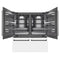 Autograph Edition 72 In. 39.6 Cu. Ft. French Door Built-in Bottom Freezer Refrigerator With Water Dispensers And Ice Makers In White Matte With Graphite Gray Interior And Matte Black Accents