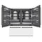 Autograph Edition 72 In. 39.6 Cu. Ft. French Door Built-in Bottom Freezer Refrigerator With Water Dispensers And Ice Makers In White Matte With Graphite Gray Interior And Matte Black Accents