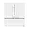 Autograph Edition 72 In. 39.6 Cu. Ft. French Door Built-in Bottom Freezer Refrigerator With Water Dispensers And Ice Makers In White Matte With Graphite Gray Interior And Matte Black Accents
