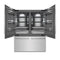 60 In. 32.2 Cu. Ft. French Door Built-in Bottom Freezer Refrigerator With Water Dispensers And Ice Makers In Stainless Steel With Graphite Gray Interior