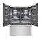 60 In. 32.2 Cu. Ft. French Door Built-in Bottom Freezer Refrigerator With Water Dispensers And Ice Makers In Stainless Steel With Graphite Gray Interior