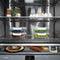 36 In. 19.6 Cu. Ft. Panel Ready French Door Built-in Bottom Freezer Refrigerator With Water Dispenser And Ice Maker With Graphite Gray Interior