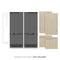 60 In. 32.2 Cu. Ft. Panel Ready French Door Built-in Bottom Freezer Refrigerator With Water Dispensers And Ice Makers With Graphite Gray Interior