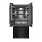 36 In. 19.6 Cu. Ft. French Door Built-in Bottom Freezer Refrigerator With Water Dispenser And Ice Maker In Black Stainless Steel With Graphite Gray Interior