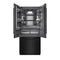 36 In. 19.6 Cu. Ft. French Door Built-in Bottom Freezer Refrigerator With Water Dispenser And Ice Maker In Black Stainless Steel With Graphite Gray Interior