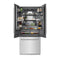 36 In. 19.6 Cu. Ft. French Door Built-in Bottom Freezer Refrigerator With Water Dispenser And Ice Maker In Satin Stainless Steel With Graphite Gray Interior