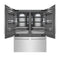 60 In. 32.2 Cu. Ft. French Door Built-in Bottom Freezer Refrigerator With Water Dispensers And Ice Makers In Satin Stainless Steel With Graphite Gray Interior
