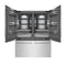 60 In. 32.2 Cu. Ft. French Door Built-in Bottom Freezer Refrigerator With Water Dispensers And Ice Makers In Satin Stainless Steel With Graphite Gray Interior