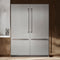 60 In. 32.2 Cu. Ft. French Door Built-in Bottom Freezer Refrigerator With Water Dispensers And Ice Makers In Satin Stainless Steel With Graphite Gray Interior