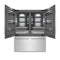 60 In. 32.2 Cu. Ft. French Door Built-in Bottom Freezer Refrigerator With Water Dispensers And Ice Makers In Satin Stainless Steel With Graphite Gray Interior