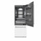 30 In. 16.1 Cu. Ft. Built-in Bottom Freezer Refrigerator With Water Dispenser And Ice Maker In White Matte With Graphite Gray Interior