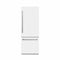 30 In. 16.1 Cu. Ft. Built-in Bottom Freezer Refrigerator With Water Dispenser And Ice Maker In White Matte With Graphite Gray Interior