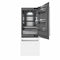 30 In. 16.1 Cu. Ft. Built-in Bottom Freezer Refrigerator With Water Dispenser And Ice Maker In White Matte With Graphite Gray Interior