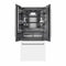 36 In. 19.6 Cu. Ft. French Door Built-in Bottom Freezer Refrigerator With Water Dispenser And Ice Maker In White Matte With Graphite Gray Interior