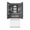 36 In. 19.6 Cu. Ft. French Door Built-in Bottom Freezer Refrigerator With Water Dispenser And Ice Maker In White Matte With Graphite Gray Interior