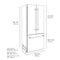36 In. 19.6 Cu. Ft. French Door Built-in Bottom Freezer Refrigerator With Water Dispenser And Ice Maker In White Matte With Graphite Gray Interior