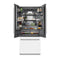 36 In. 19.6 Cu. Ft. French Door Built-in Bottom Freezer Refrigerator With Water Dispenser And Ice Maker In White Matte With Graphite Gray Interior