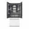 36 In. 19.6 Cu. Ft. French Door Built-in Bottom Freezer Refrigerator With Water Dispenser And Ice Maker In White Matte With Graphite Gray Interior