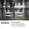 36 In. 19.6 Cu. Ft. French Door Built-in Bottom Freezer Refrigerator With Water Dispenser And Ice Maker In White Matte With Graphite Gray Interior