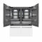 60 In. 32.2 Cu. Ft. French Door Built-in Bottom Freezer Refrigerator With Water Dispensers And Ice Makers In White Matte With Graphite Gray Interior
