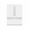 60 In. 32.2 Cu. Ft. French Door Built-in Bottom Freezer Refrigerator With Water Dispensers And Ice Makers In White Matte With Graphite Gray Interior