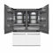 60 In. 32.2 Cu. Ft. French Door Built-in Bottom Freezer Refrigerator With Water Dispensers And Ice Makers In White Matte With Graphite Gray Interior
