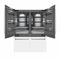 60 In. 32.2 Cu. Ft. French Door Built-in Bottom Freezer Refrigerator With Water Dispensers And Ice Makers In White Matte With Graphite Gray Interior