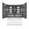60 In. 32.2 Cu. Ft. French Door Built-in Bottom Freezer Refrigerator With Water Dispensers And Ice Makers In White Matte With Graphite Gray Interior