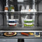 Autograph Edition 30 In. 16.1 Cu. Ft. Built-in Bottom Freezer Refrigerator With Water Dispenser And Ice Maker In Stainless Steel With Graphite Gray Interior And Polished Nickel Helix Handles