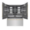 Autograph Edition 60 In. 32.2 Cu. Ft. French Door Built-in Bottom Freezer Refrigerator With Water Dispenser And Ice Maker In Stainless Steel With Graphite Gray Interior And Polished Gold Accents