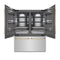 Autograph Edition 60 In. 32.2 Cu. Ft. French Door Built-in Bottom Freezer Refrigerator With Water Dispenser And Ice Maker In Stainless Steel With Graphite Gray Interior And Polished Gold Accents