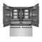 Autograph Edition 60 In. 32.2 Cu. Ft. French Door Built-in Bottom Freezer Refrigerator With Water Dispenser And Ice Maker In Stainless Steel With Graphite Gray Interior And Matte Black Accents