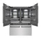 Autograph Edition 60 In. 32.2 Cu. Ft. French Door Built-in Bottom Freezer Refrigerator With Water Dispenser And Ice Maker In Stainless Steel With Graphite Gray Interior And Matte Black Accents