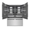 Autograph Edition 60 In. 32.2 Cu. Ft. French Door Built-in Bottom Freezer Refrigerator With Water Dispenser And Ice Maker In Stainless Steel With Graphite Gray Interior And Matte Black Accents