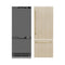 Autograph Edition 30 In. 16.1 Cu. Ft. Panel Ready Built-in Bottom Freezer Refrigerator With Water Dispenser And Ice Maker With Graphite Gray Interior And Champagne Bronze Accents