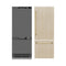Autograph Edition 30 In. 16.1 Cu. Ft. Panel Ready Built-in Bottom Freezer Refrigerator With Water Dispenser And Ice Maker With Graphite Gray Interior And Polished Gold Accents